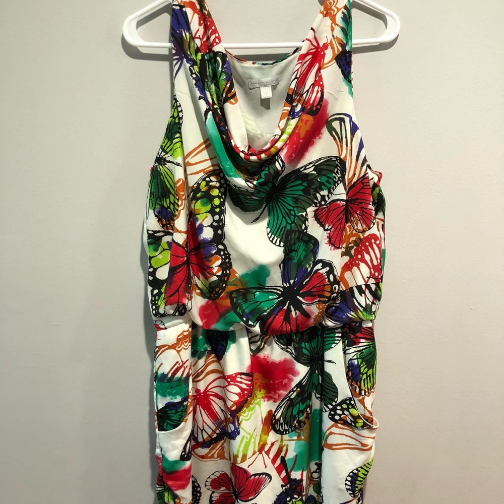 The Limited Large Colorful Butterfly Pocket Dress